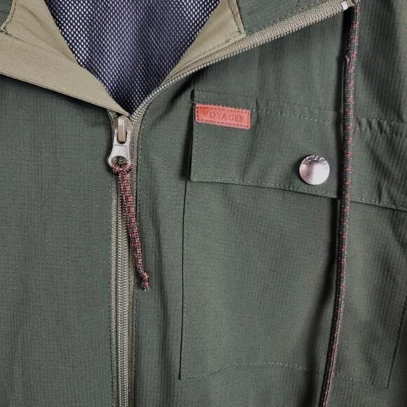 Voyager Men's Light Weight Windbreaker Water Resistant Hooded Rain Jacket Large - Picture 4 of 8